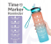 The Better Home 1 Litre Motivational Water Bottle for Adults | Leakproof Sipper Bottle with Time Markings & Measurements | Unbreakable Sports Gym Water Bottle - Orange/Blue Gradient 6 in UAE