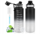Gradient Plastic Sports Water Bottle 1200ml | Large Capacity BPA-Free Gym, Travel & Outdoor Water Cup with Measurement Scale - Black 2 in UAE