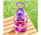 2000ml Large Capacity Transparent Water Bottle BPA-Free Plastic Sports Water Cup with Direct Drinking Lid & Cute Cartoon Sticker - Purple 3 in UAE