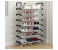 7-Tier Multifunctional Storage Shoe Rack, Adjustable & Stackable Metal and Plastic Shelf Organizer for Home & Entryway (Black) 1 in UAE