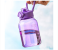 2000ml Large Capacity Transparent Water Bottle BPA-Free Plastic Sports Water Cup with Direct Drinking Lid & Cute Cartoon Sticker - Purple 4 in UAE