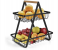 2-Tier Countertop Fruit Basket Storage, Vegetable Rack Bread Display Stand for Kitchen, Black 1 in UAE