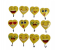  Yellow Heart Emoji Self-Adhesive Wall Hooks, Multipurpose Decorative Sticky Hangers for Kitchen, Bathroom, & Home Wall Organization 1 in UAE