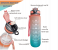 The Better Home 1 Litre Motivational Water Bottle for Adults | Leakproof Sipper Bottle with Time Markings & Measurements | Unbreakable Sports Gym Water Bottle - Orange/Blue Gradient 3 in UAE