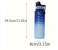 Gradient Plastic Sports Water Bottle 1200ml | Large Capacity BPA-Free Gym, Travel & Outdoor Water Cup with Measurement Scale - Blue 4 in UAE
