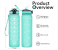 The Better Home 1 Litre Motivational Water Bottle for Adults | Leakproof Sipper Bottle with Time Markings & Measurements | Unbreakable Sports Gym Water Bottle - Mint Green 4 in UAE