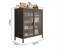 5 Tier Steel Shoe Rack with Transparent Doors | Dustproof Floor Standing Shoe Cabinet with Adjustable Shelves for Home & Office - Black 2 in UAE