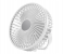Portable Rechargeable Mini Table Fan - 3-Speed Quiet USB Desk Fan with Adjustable Tilt & Night Light for Home, Office, and Outdoor Travel - White 1 in UAE