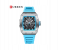 CURREN 8438 Men’s Luxury Rectangle Quartz Watch – Sport Casual Analog Wristwatch with Silicone Rubber Strap, Luminous Hands & Water Resistant Design 1 in UAE