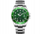 IIK Rotatable Bezel Sapphire Glass Stainless Steel Band Sport Quartz Wrist Watch for Men – Green and Silver 1 in UAE