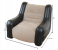 Inflatable Two-Tone Chair Sofa with Armrests Blow up Seat Game Room Lounger, Outdoor Camping Garden Couches Soft Plush Fabric for Adults Kids (Khaki) 2 in UAE
