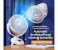 Customized Mini Portable LED Display Battery Desk Fan 3-in-1 Foldable USB-Powered Plastic Fan for Cars and Hotels with Clip 3 in UAE