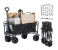 Heavy-Duty Large Folding Wagon Cart Adjustable Handle, Portable Utility Trolley - Black 1 in UAE
