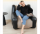 Inflatable Two-Tone Chair Sofa with Armrests Blow up Seat Game Room Lounger, Outdoor Camping Garden Couches Soft Plush Fabric for Adults Kids (Khaki) 4 in UAE