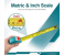 TOTAL 8m x 25mm Steel Heavy Duty Measuring Tape with Double Sided Metric & Inch Scale, 3 Lock Buttons, Matte Anti-Glare Blade, Shockproof Rubber Case with Belt Clip Tape Measure for Construction Use 5 in UAE