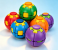 Pressable Spinning Ball Fidget Toy – Smooth Press-to-Spin Sensory Toy | 4-Color Mixed Pack 1 in UAE