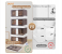 Stackable Storage Cabinet with Front Open Doors & Wheels | Modular Plastic Organizer Shelf for Clothes, Toys & Kitchen Storage Space-Saving Cabinet, one size 2 in UAE