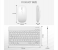 Ultra-Slim Bluetooth Keyboard Portable Mini Wireless Keyboard Rechargeable for Apple iPad iPhone Samsung Tablet Phone Smartphone iOS Android Windows (10 inch white) 6 in UAE