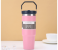 890ML Stainless Steel Thermos Cup with Straw Keep Cold and Hot Car Coffee Cup Portable Vacuum Flask Travel Thermos Water Bottle - Light Pink 1 in UAE