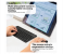 Ultra-Slim Bluetooth Keyboard Portable Mini Wireless Keyboard Rechargeable for Apple iPad iPhone Samsung Tablet Phone Smartphone iOS Android Windows (10 inch black) 3 in UAE