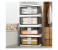 Stackable Storage Cabinet with Front Open Doors & Wheels | Modular Plastic Organizer Shelf for Clothes, Toys & Kitchen Storage Space-Saving Cabinet, one size 1 in UAE