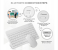 Ultra-Slim Bluetooth Keyboard Portable Mini Wireless Keyboard Rechargeable for Apple iPad iPhone Samsung Tablet Phone Smartphone iOS Android Windows (10 inch white) 7 in UAE