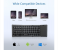 Foldable Bluetooth Keyboard with Touchpad Portable Wireless (Sync Up to 3 Devices), Rechargeable Mini Wireless Bluetooth Tri-Folding Keyboard for Android iOS Windows Tablets 4 in UAE