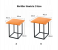  5 Pcs Rolling Stools for Coffee Table Space-Saving 360° Rotating PU Cush & Iron e Ideal for Living Room Modern Design 7 in UAE