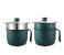 Electric Hot Pot 18cm Multi-Purpose Cooker With Steamer For Ramen And Hotpot Black/Stainless Steel 1 in UAE