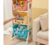3 Layer Kids Toy Storage Organizer Rack with Wheels | Smiley Face Design Rolling Storage Cart for Toys, Books & Clothes | Multicolor Plastic Storage Shelf for Children 8 in UAE