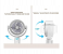 DENX DX2607 3 in 1 Air Circulation Fan with Remote | USB C Rechargeable Portable Desk & Pedestal Fan with 90 Degree Oscillation Adjustable Height 5 Speed Silent Cooling for Home Office Bedroom 7 in UAE