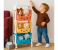 3 Layer Kids Toy Storage Organizer Rack with Wheels | Smiley Face Design Rolling Storage Cart for Toys, Books & Clothes | Multicolor Plastic Storage Shelf for Children 1 in UAE