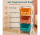 3 Layer Kids Toy Storage Organizer Rack with Wheels | Smiley Face Design Rolling Storage Cart for Toys, Books & Clothes | Multicolor Plastic Storage Shelf for Children 5 in UAE