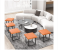  5 Pcs Rolling Stools for Coffee Table Space-Saving 360° Rotating PU Cush & Iron e Ideal for Living Room Modern Design 3 in UAE