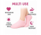 Moisturizing Gel Socks with Rose Oil, Pack of 1 (Free Size, pink) 2 in UAE