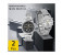 AKM AM018 Geneva Waterproof Business Men's Watch, Grey & Silver - 2 Pieces 1 in UAE