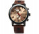Curren 8192 Quartz Watch With Leather Band For Men Light Coffee 1 in UAE