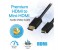 Promate LinkMate-H2 High Speed Premium 24K Gold Plated HDMI to Mini-HDMI Cable - Black 2 in OMAN