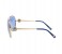 Chopard SCHB23S 0300 Oval Shiny Rose Gold Frame & Blue Mirrored Sunglasses for Women 3 in OMAN