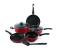 Epsilon EN3639 8 Pieces Aluminium Cookware Set - Red 1 in UAE