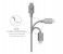 Promate LinkMate-MUL 2 in 1 Heavy Duty Fabric Sync Charge Cable - Grey 2 in UAE