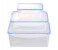 Royalford RF9009 3 Piece Airtight Food Container Set - Clear & Blue 1 in UAE