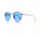 Ray-Ban RB3447 16768 50 Round Brushed Bronze Frame & Grey Blue Mirror Mirrored Sunglasses for Unisex 2 in OMAN