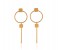 Ariel 18K Gold Plated Pin Design Drop Earrings 31587 1 in UAE