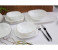 Royalford RF7054 36 Pieces Opal Ware Soft Square Dinner Sets - White & Gold 1 in UAE
