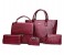 5 Piece Leather Women Bag Set - Red 1 in UAE