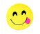 Cute Round Emoji Pillow - Yellow 1 in KSA