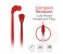 Promate Lacey Flat Trendy Tangle Free Lace Design Headphones with Built-in Microphone, Red 4 in OMAN