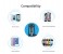 Promate Pose-LT Charge and Sync Dock Stand with Flat Cable - Black 6 in UAE