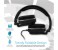 Promate Encore Lightweight Stereo Wired Heaphones with Padded Foldable Headband, Black 3 in UAE